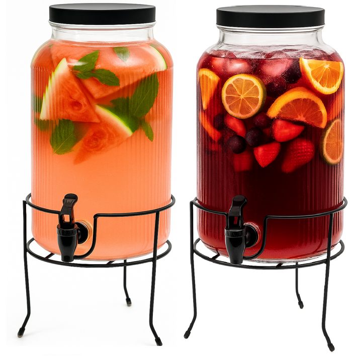 Cookinglife Drankdispenser met Kraantjes en Houders - 2 x 5.5 liter