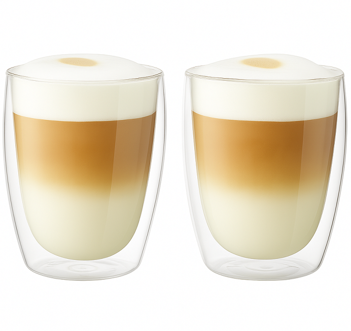 Cookinglife Dubbelwandige Latte Macchiato glazen 380 ml - 2 stuks