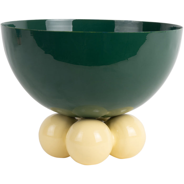 Present Time - Schaal Double Funky Large - Retro green & soft yellow