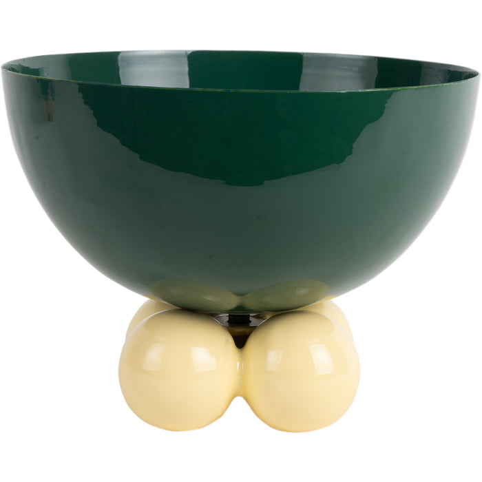 Present Time - Schaal Double Funky Large - Retro green & soft yellow