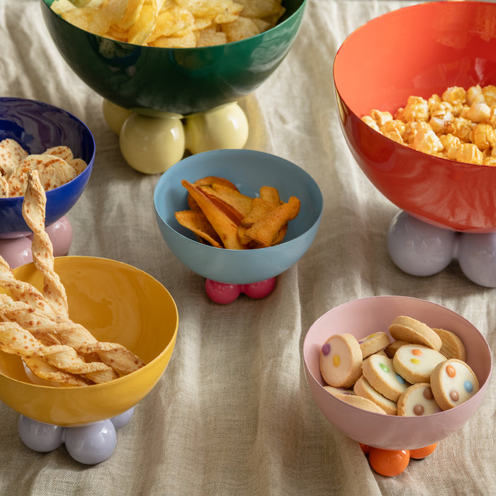 Present Time - Schaal Double Funky Large - Retro green & soft yellow