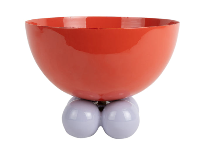 Present Time - Schaal Double Funky Large - bright red w. soft purple