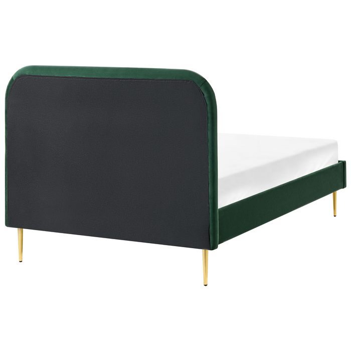 Beliani-FLAYAT-Eenpersoonsbed-Donkergroen-120 x 200 cm-Fluweel