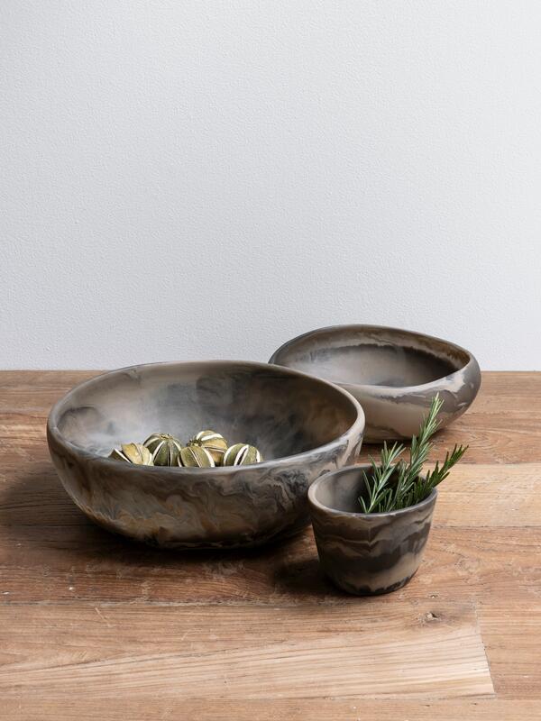 MUST Living Bowl Rafael Black|Brown small,±9xØ25 cm, black|brown sw...