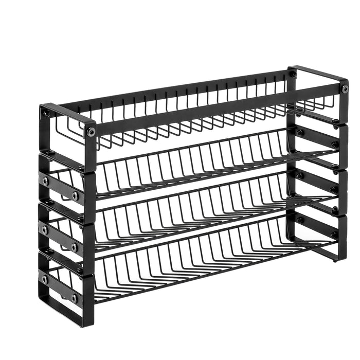XIVADA Kruidenrek Oliv - Staand - Staal - 24 potjes - 4 Laags - Zwart