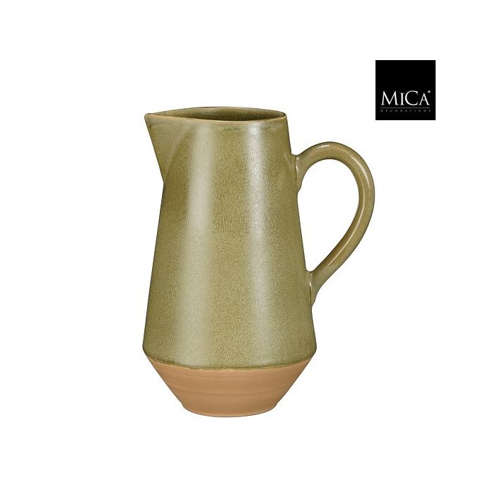 Mica Decorations Karaff Nika - 10x10x21.5 cm - Aardewerk - Groen