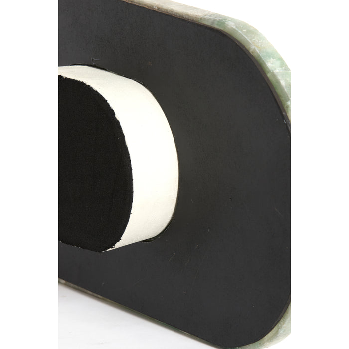 Light&living Schaal op voet 50x24x6 cm BELO groen agaat+crème