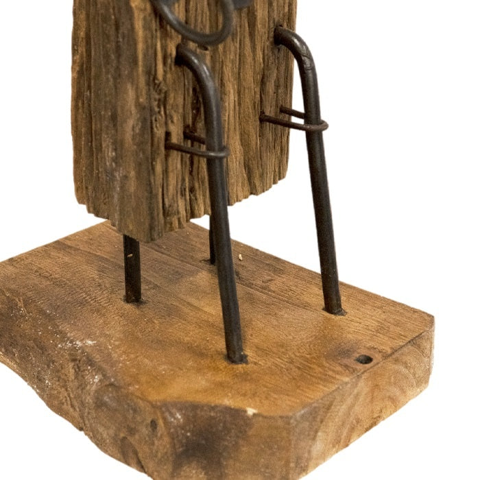 Vtw Living - Teakhouten Wijnrek voor 3 flessen - 66 x 25 x 28 cm