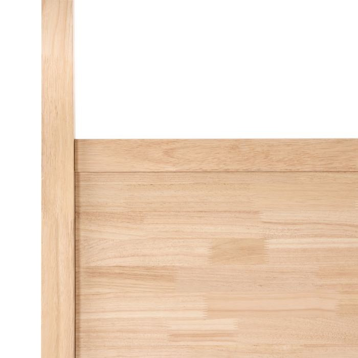 Beliani-HAUTERIVES-Hemelbed-Lichtbruin-180 x 200 cm-Rubberhout