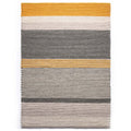 Nordic Weavers Wollen vloerkleed strepen Lett - okergeel|grijs -