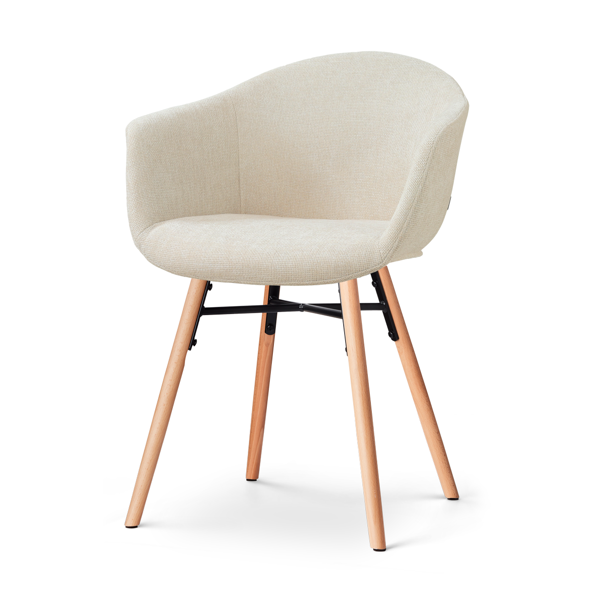 Nolon Nena-Otis Eetkamerstoel Cotton Beige - Armleuning - Stof