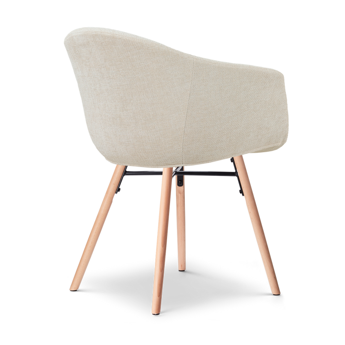 Nolon Nena-Otis Eetkamerstoel Cotton Beige - Armleuning - Stof