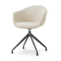 Nolon Nola-Otis Eetkamerstoel Cotton Beige - Draaibaar Zwart Onderstel