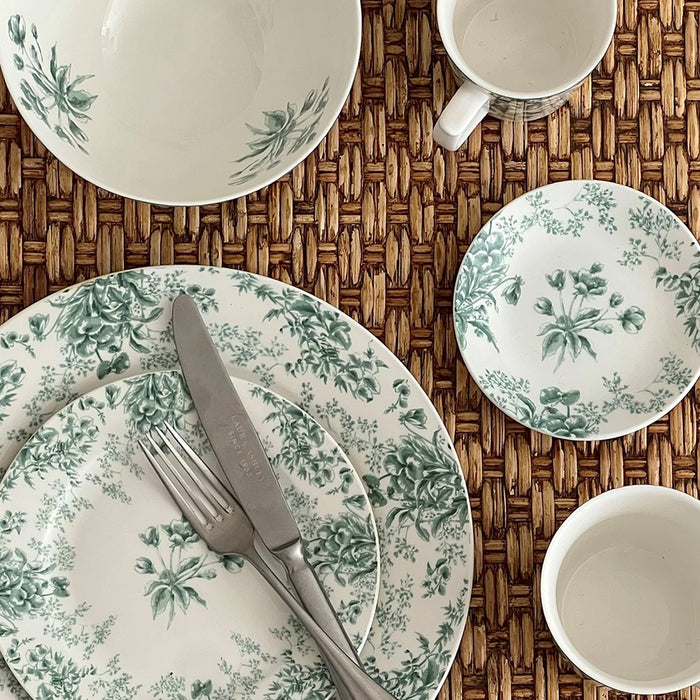 Kom 13 cm Bloemen groen