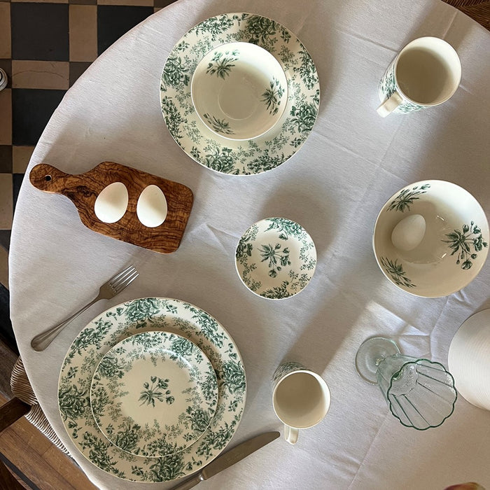 Kom 13 cm Bloemen groen