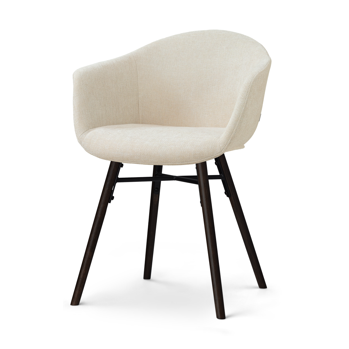 Nolon Nena-Otis Eetkamerstoel Cotton Beige - Zwarte Houten Poten