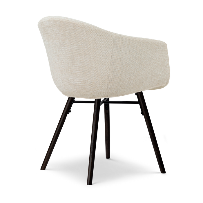 Nolon Nena-Otis Eetkamerstoel Cotton Beige - Zwarte Houten Poten