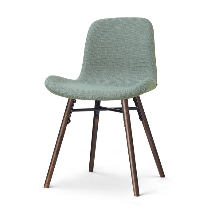 Nolon Nena-Fé Eetkamerstoel Saliegroen - Walnoot Houten Onderstel