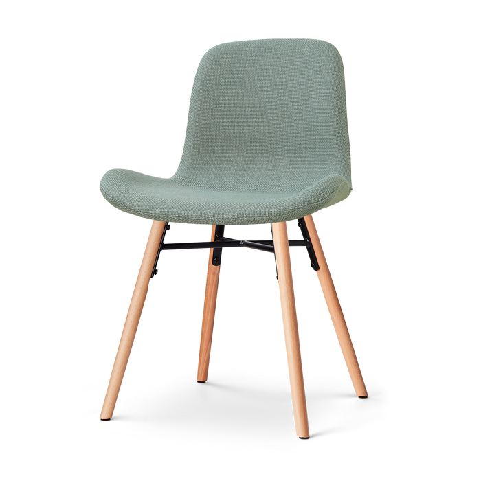 Nolon Nena-Fé eetkamerstoel saliegroen - houten onderstel