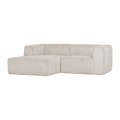 WOOOD Bean Chaise Longue Bank Links - Ribstof - Naturel - 73x254x178
