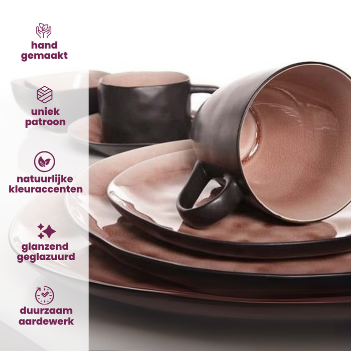 Cosy & Trendy Kleine Kommen Laguna Old Rose 11 x 11 cm - 4 Stuks