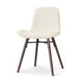 Nolon Nena-Fé Eetkamerstoel Rib Beige - Walnoot Houten Onderstel