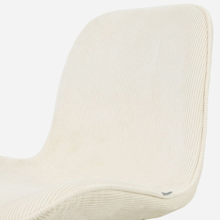 Nolon Nena-Fé eetkamerstoel rib beige - houten onderstel