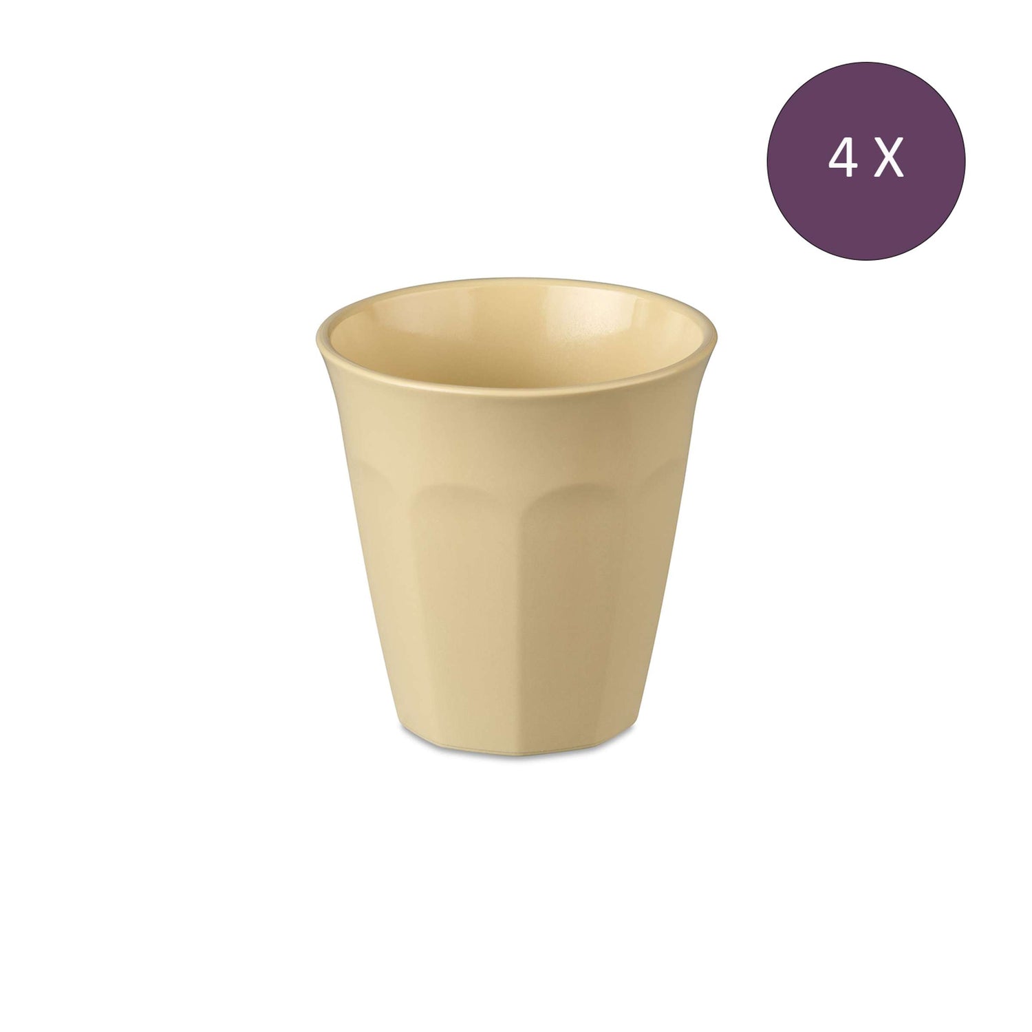 Koziol Bio-Circulair - Nora Beker 150 ml Soft Geel Set van 4 Stuks