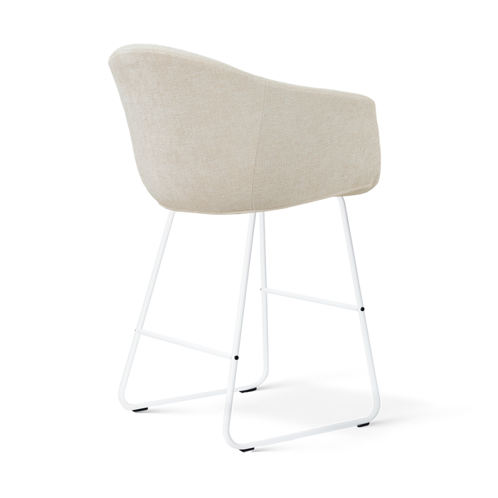 Nolon Nino-Otis Barkruk Cottonbeige - Wit Onderstel - 65 Cm