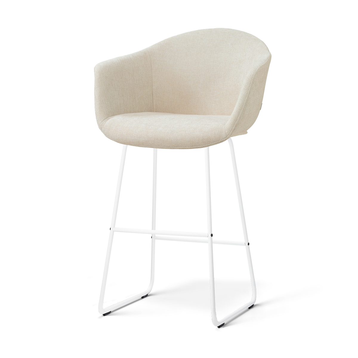 Nolon Nino-Otis Barkruk Cotton Beige - met Armleuning - Wit - 75 cm