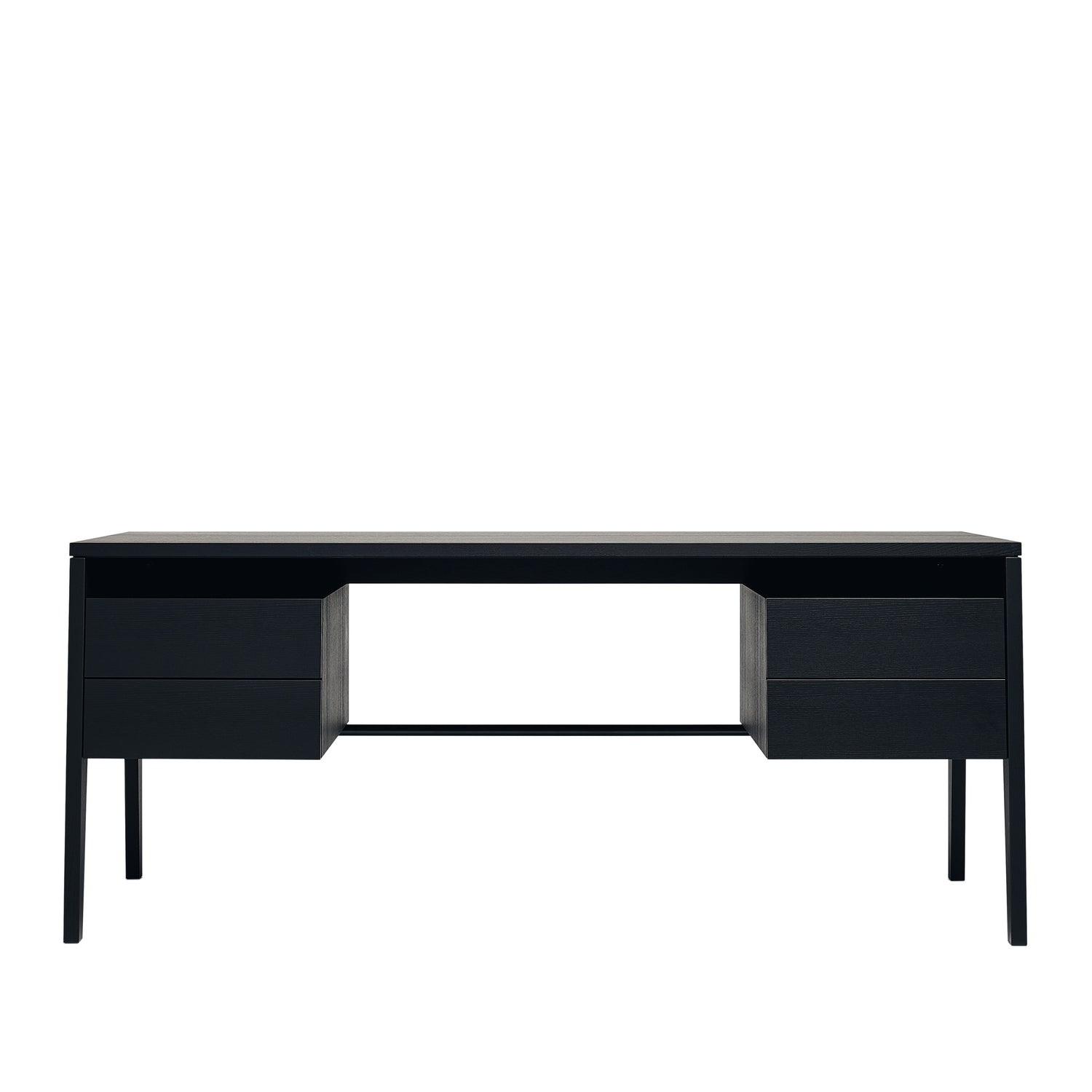 MINT Furniture Bureautafel, 180 x 55 x 75 cm, Zwart gebeitst eiken