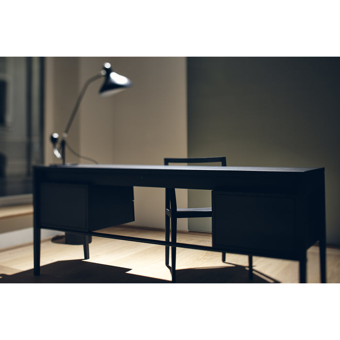 MINT Furniture Bureautafel, 180 x 55 x 75 cm, Zwart gebeitst eiken