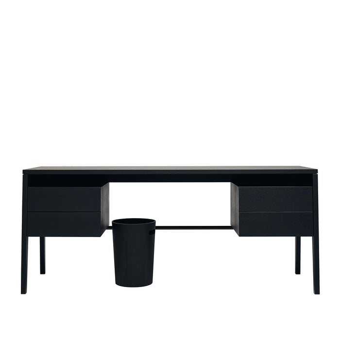 MINT Furniture Bureautafel, 180 x 55 x 75 cm, Zwart gebeitst eiken