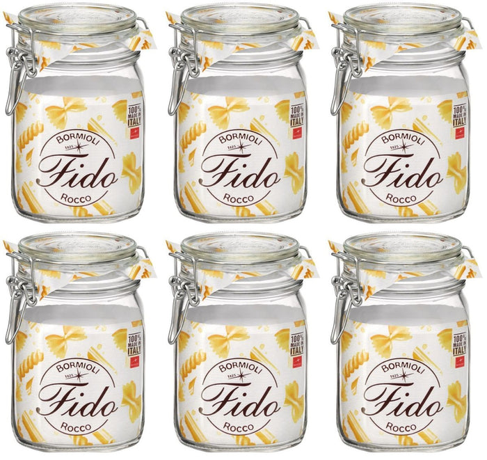 Bormioli Rocco Weckpotten Fido 11 x 11 cm | 1 liter - 4 stuks