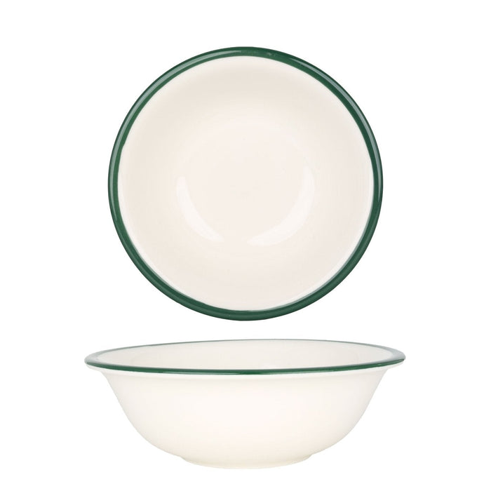 Rinart Kommetje - Green Edge - Porselein - 16 cm (400cc) - set van 6