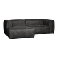 WOOOD Bean Chaise Longue Bank Links - Ecoleer - Zwart - 73x254x178