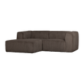 WOOOD Bean Chaise Longue Bank Links - Ribstof - Mud - 73x254x178