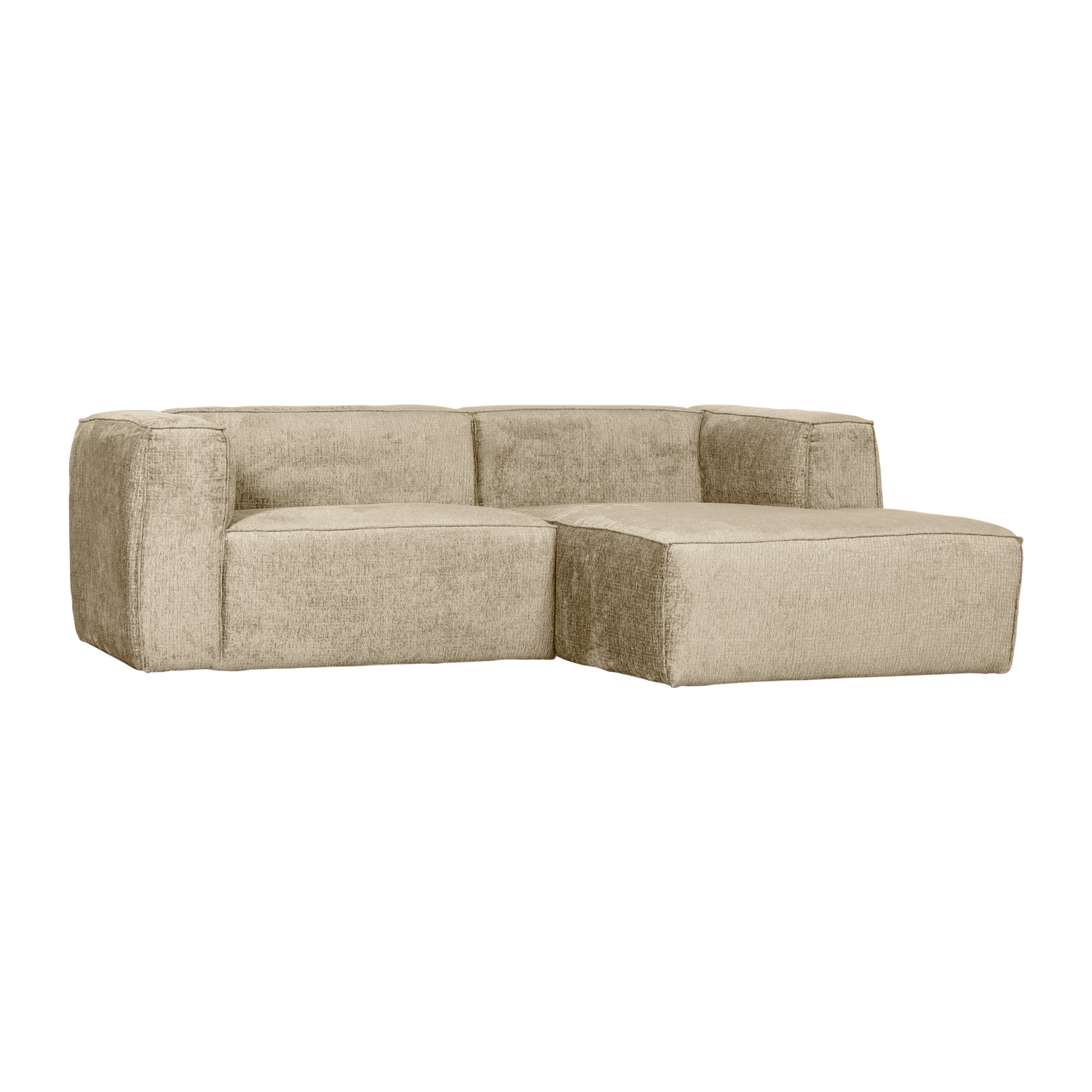 WOOOD Bean Chaise Longue Bank Rechts - Structure Velvet - Buttermilk