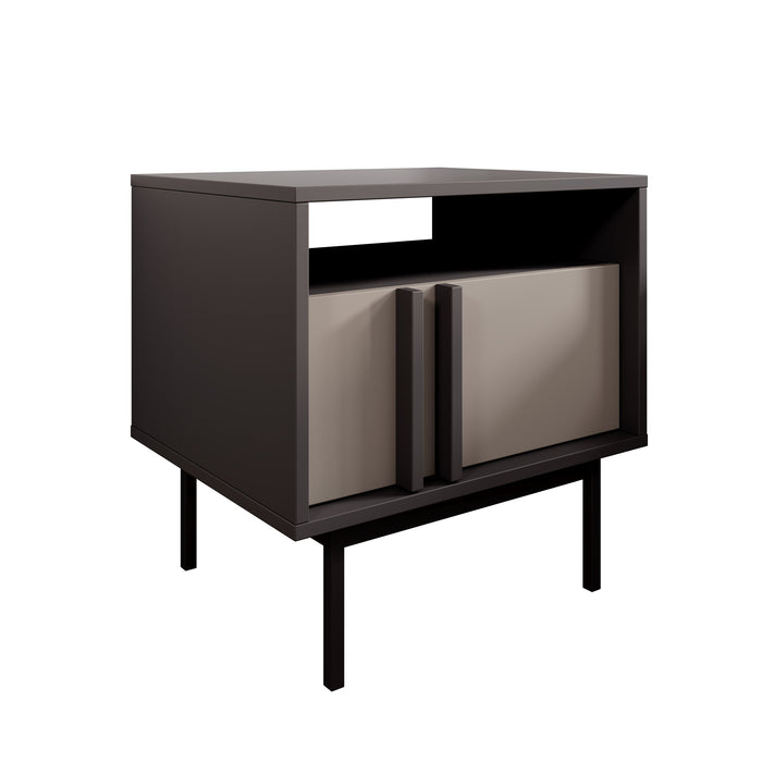 Meubella - Antigo - Nachtkastje - Beige|Antraciet