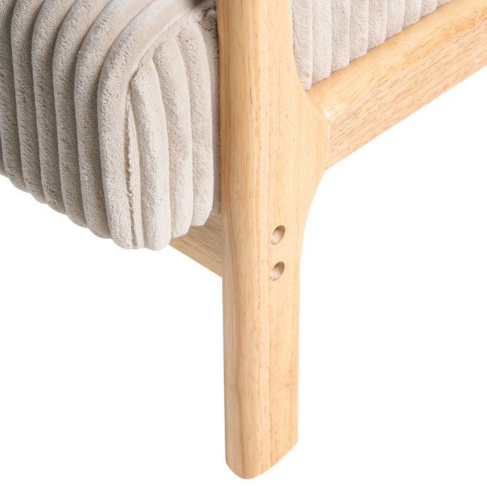 Beliani - SORSELE - Bureaustoel - Beige - Corduroy