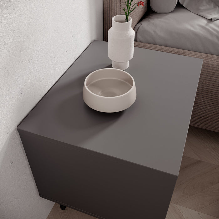 Meubella - Antigo - Nachtkastje - Beige|Antraciet