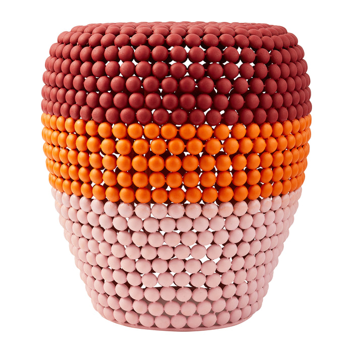 POLSPOTTEN Dot Kruk/Bijzettafel - Rood / Oranje / Roze