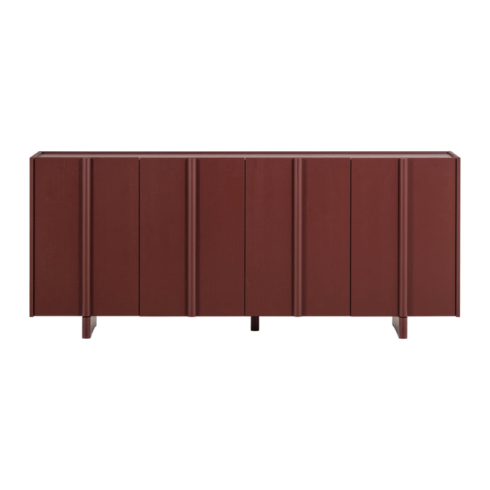 WOOOD x fonQ Basu Dressoir Grenenhout B 200 cm - Bordeauxrood