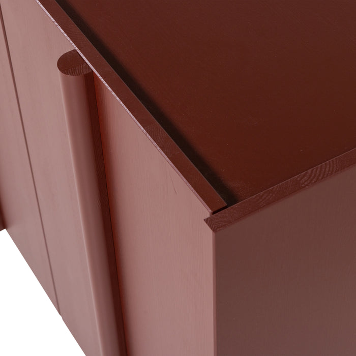 WOOOD x fonQ Basu Dressoir Grenenhout B 200 cm - Bordeauxrood