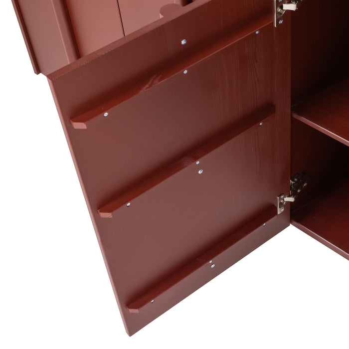 WOOOD x fonQ Basu Dressoir Grenenhout B 200 cm - Bordeauxrood