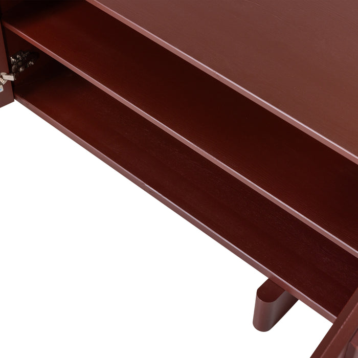 WOOOD x fonQ Basu Tv-meubel Grenenhout B 200 cm - Bordeauxrood