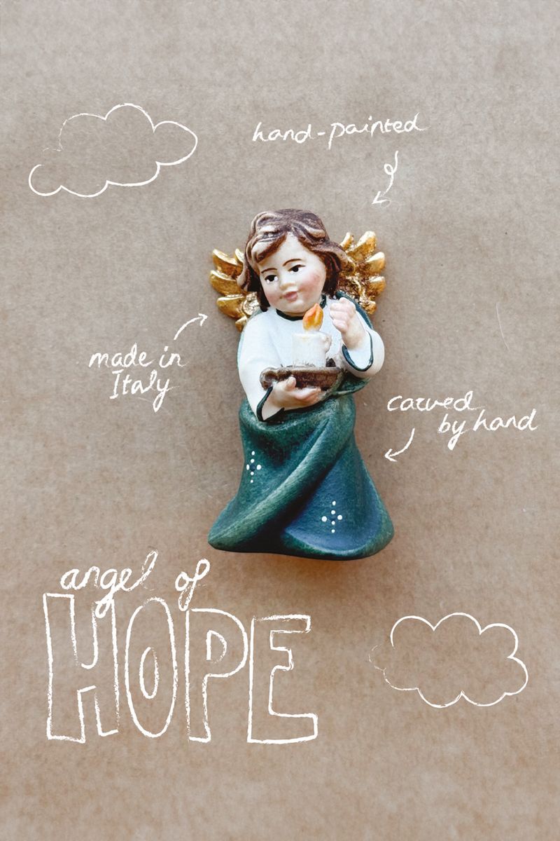 Sissy-Boy Groene houten kerstengel