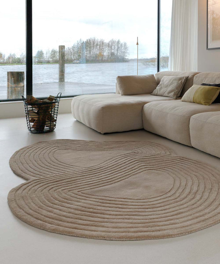 Nordic Weavers Organisch design vloerkleed - Balans Flow beige -