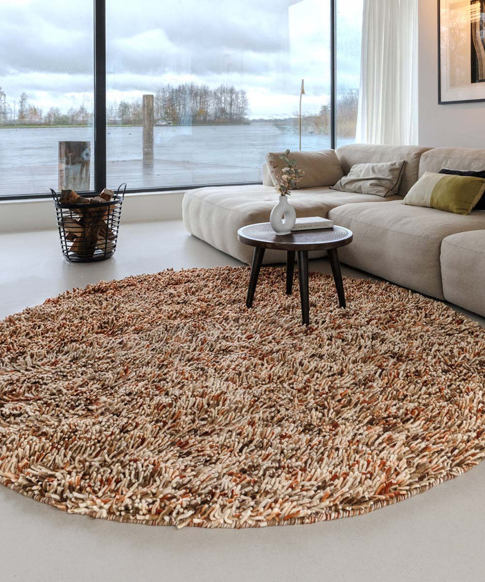 Nordic Weavers Rond wollen vloerkleed - Aurelia terracotta - 200 cm