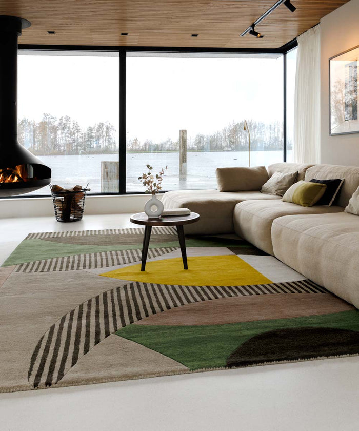 Nordic Weavers Retro vloerkleed - Skulptur Eye groen - 300x400 cm